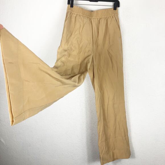 NWT Madewell The Carley Wide-Leg Pant Small Tan High Rise Stretch Minimalist - Picture 11 of 14